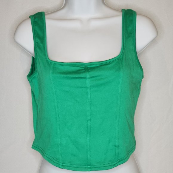 Rue 21 Green Crop Tank Top Size XL - Picture 1 of 3